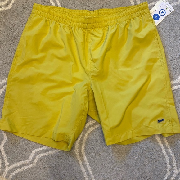 Duluth Trading Co Other - Duluth Men’s Pier Genius Unlined Yellow Swim Shorts NWT XL